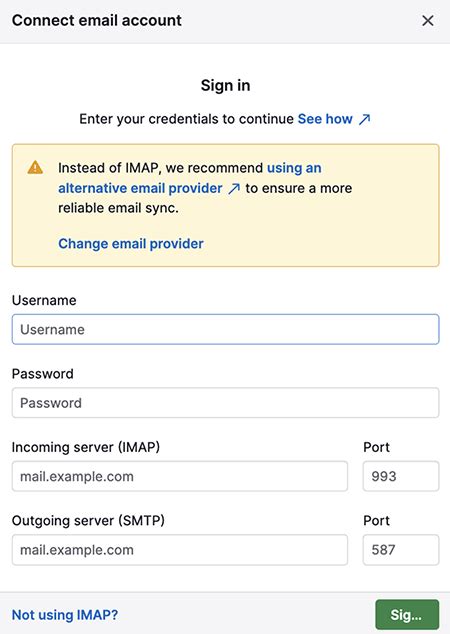 how to find imap and smtp