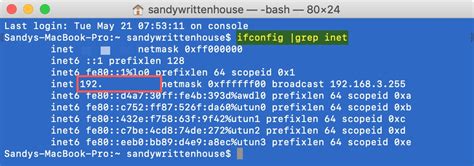 how to find ip address in terminal