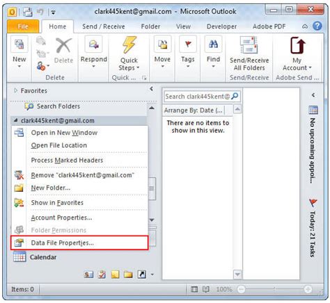 how to find lost folder in outlook