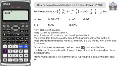 how to find matrix in scientific calculator