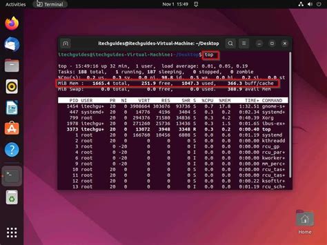 how to find memory in linux