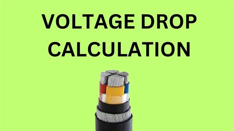 how to find voltage drop in cable