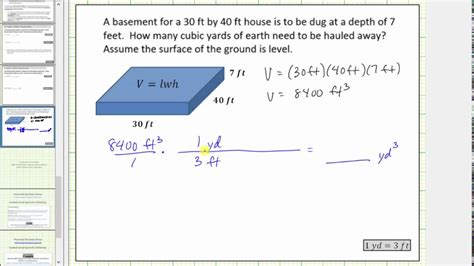how to find volume in cubic yards