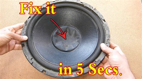 how to fix a dented speaker cone
