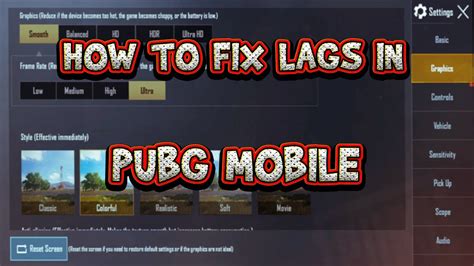 how to fix lags in pubg mobile