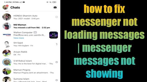 how to fix messenger not loading messages