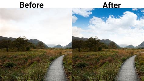 how to fix overexposed sky in photoshop