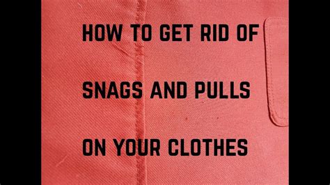 how to fix pulls in clothing