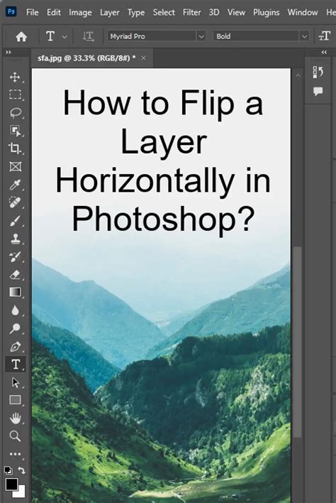 how to flip image horizontally in photoshop