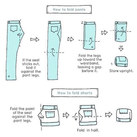 how to fold pants in a drawer