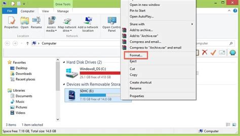 how to format sd card in pc