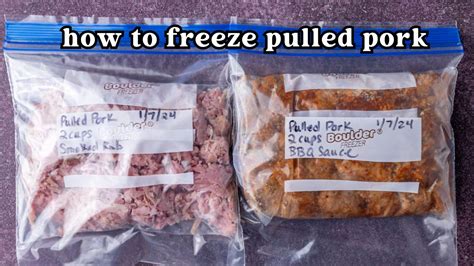 how to freeze cooked pulled pork