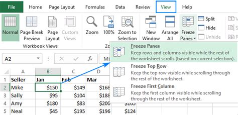 how to freeze some rows in excel