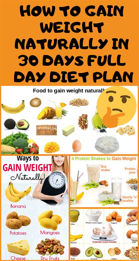 how to gain weight in a month