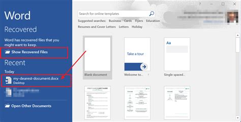 how to get back unsaved documents