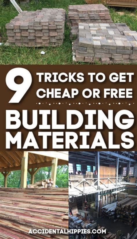 how to get cheap building materials