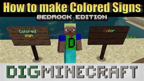 how to get colored signs in minecraft
