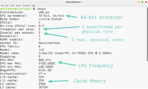 how to get cpu info in linux