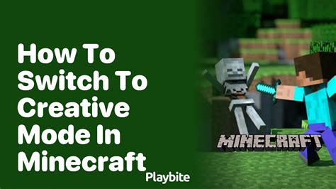 how to get creative mode in minecraft