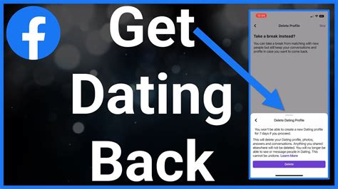 how to get facebook dating app back
