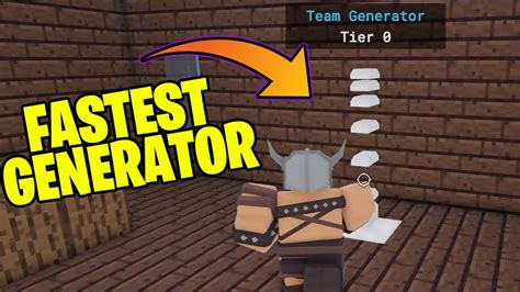 how to get fast generator in Roblox bedwars - YouTube