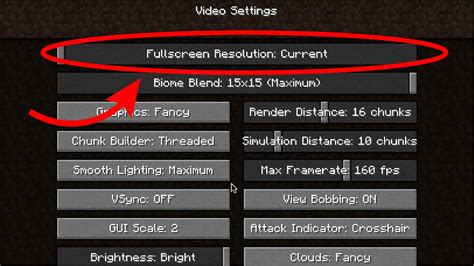 how to get full screen in minecraft