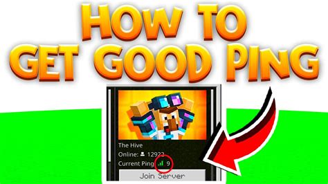 how to get good ping in minecraft