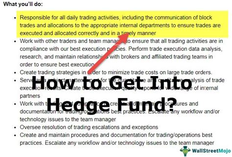 how to get into hedge fund management