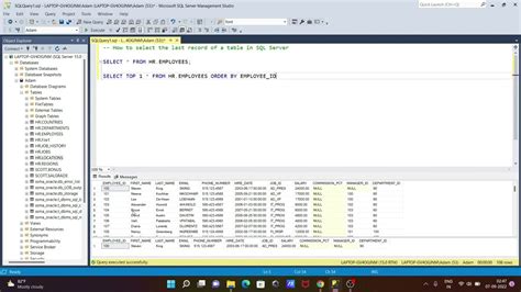how to get last row in sql