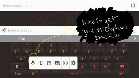 how to get microphone on android keyboard