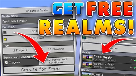 how to get minecraft realm for free