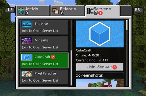 how to get minecraft servers on xbox