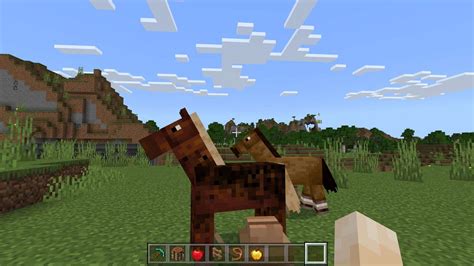 how to get on horse in minecraft