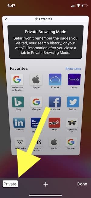 how to get out of private mode