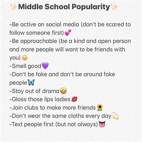 how to get popular in middle school