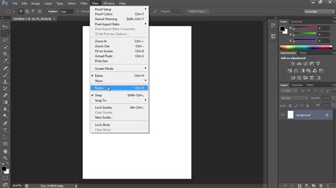 how to get ruler in photoshop