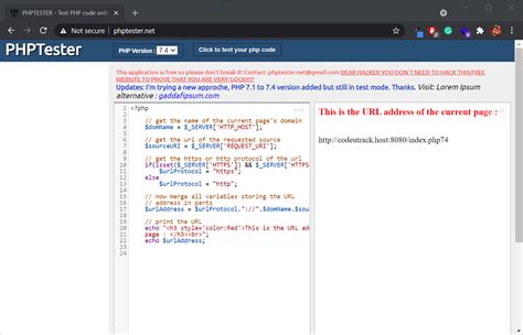 how to get server url in php