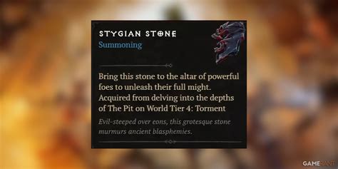 How To Get Stygian Stone