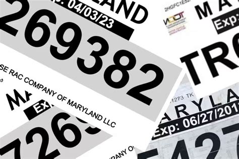 how to get temp tags in maryland