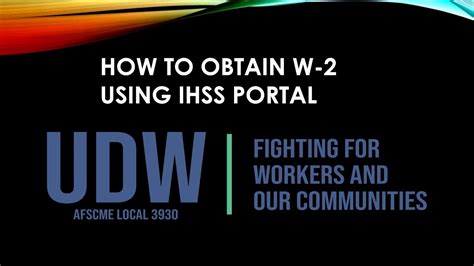 how to get w2 using IHSS portal YouTube