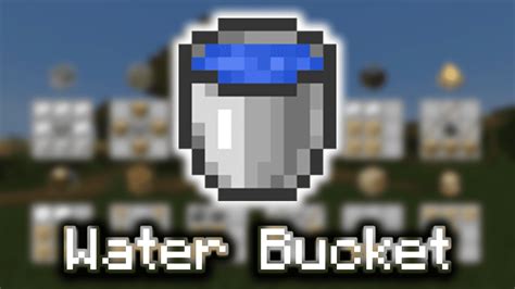 how to get water bucket in minecraft