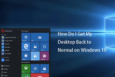 how to get your desktop back