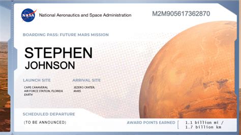 how to get your name on mars