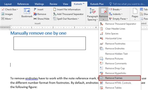 how to globally remove frames from word doc? - Tek-Tips