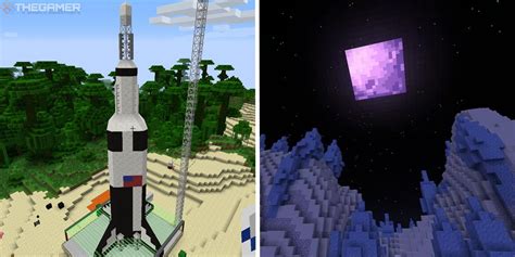 how to go into space in minecraft