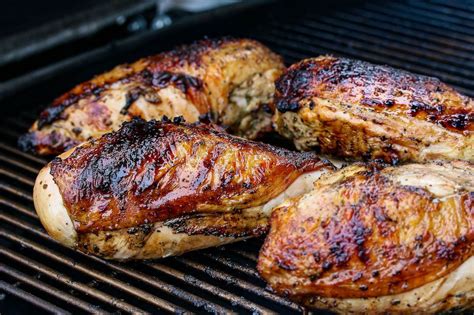 how to grill bone in chicken breasts