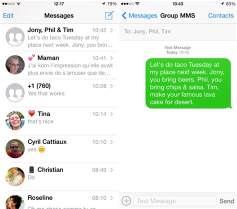 how to group text on iphone