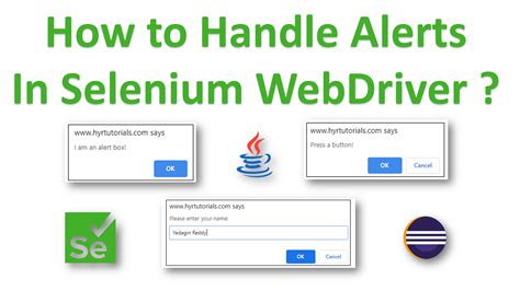 how to handle alert in selenium webdriver