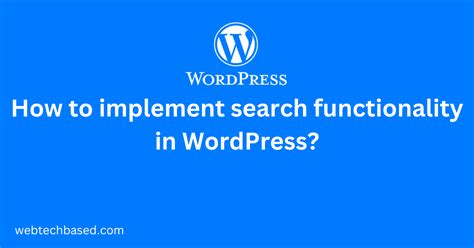 how to implement search functionality in website