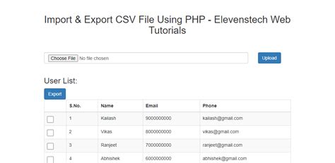 how to import csv file in php